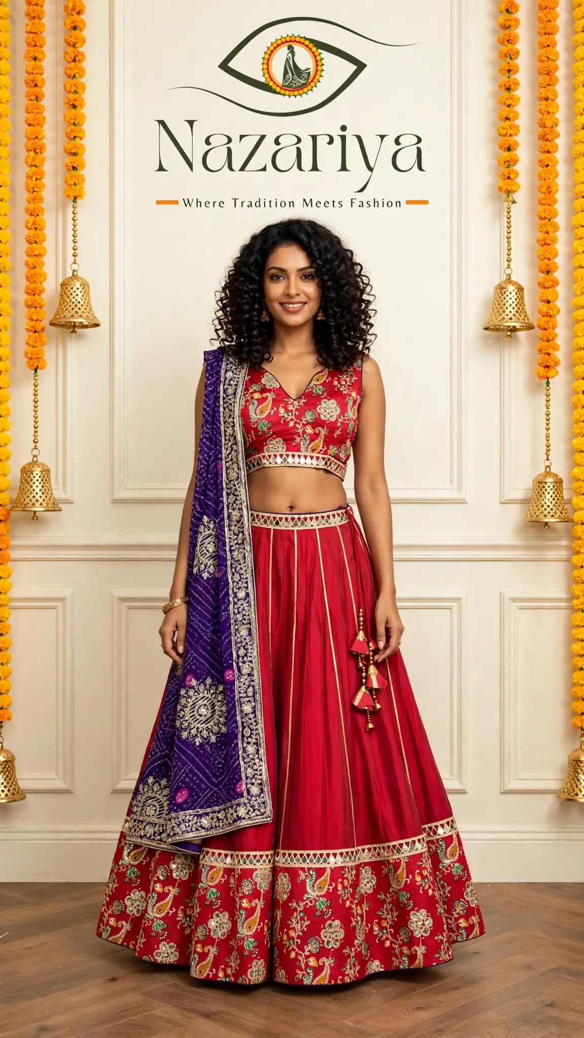 Red Bandhani Chaniya Choli — Indian ethnic wear Brampton