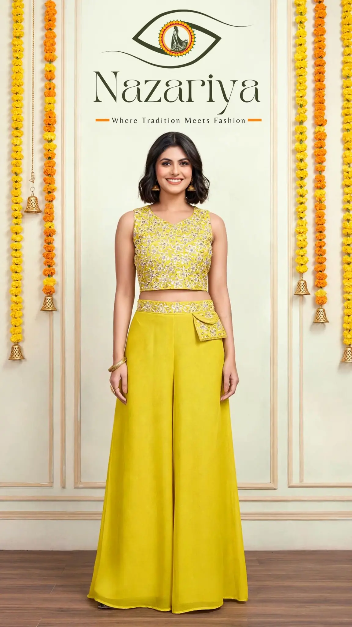 Yellow Co-ord Set — Indian ethnic wear Brampton