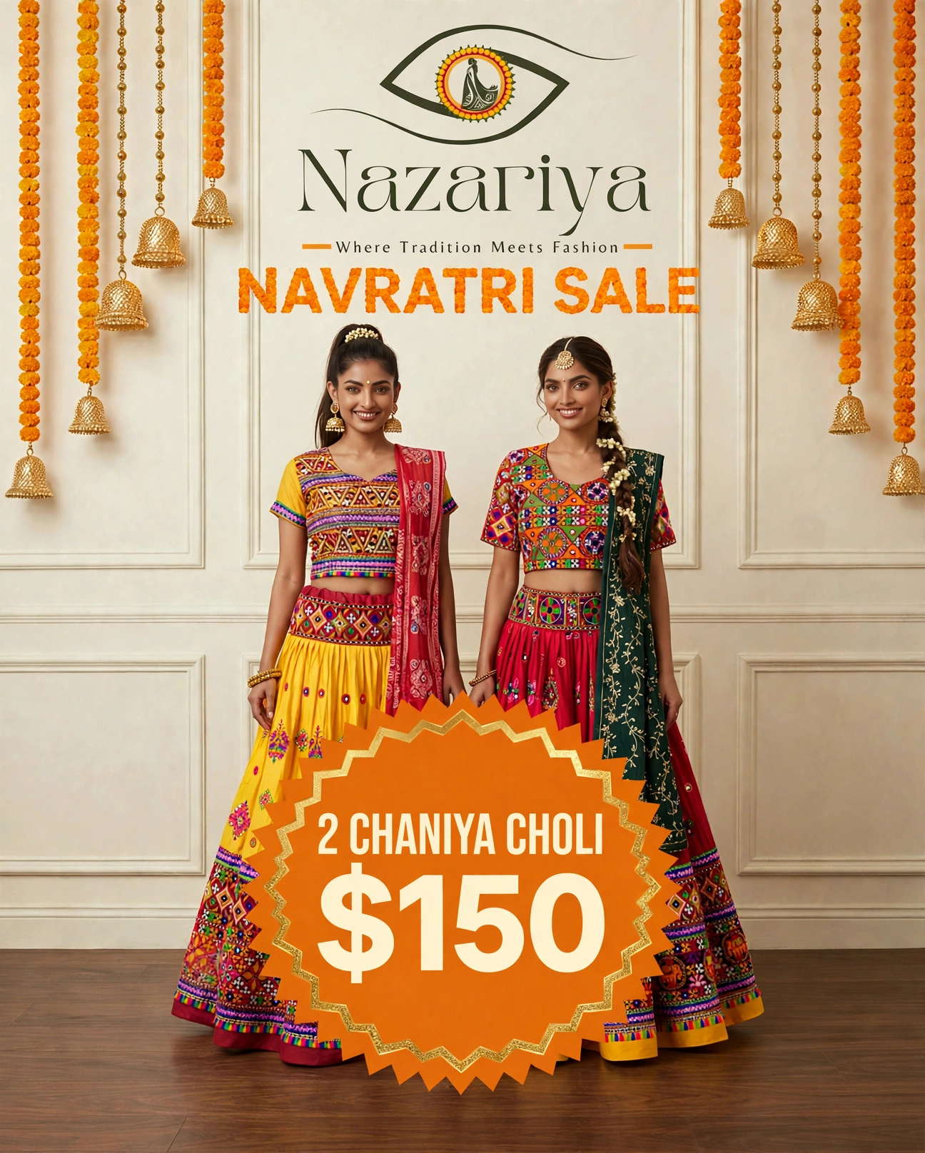 Navratri Sale — 2 Chaniya Choli for $150